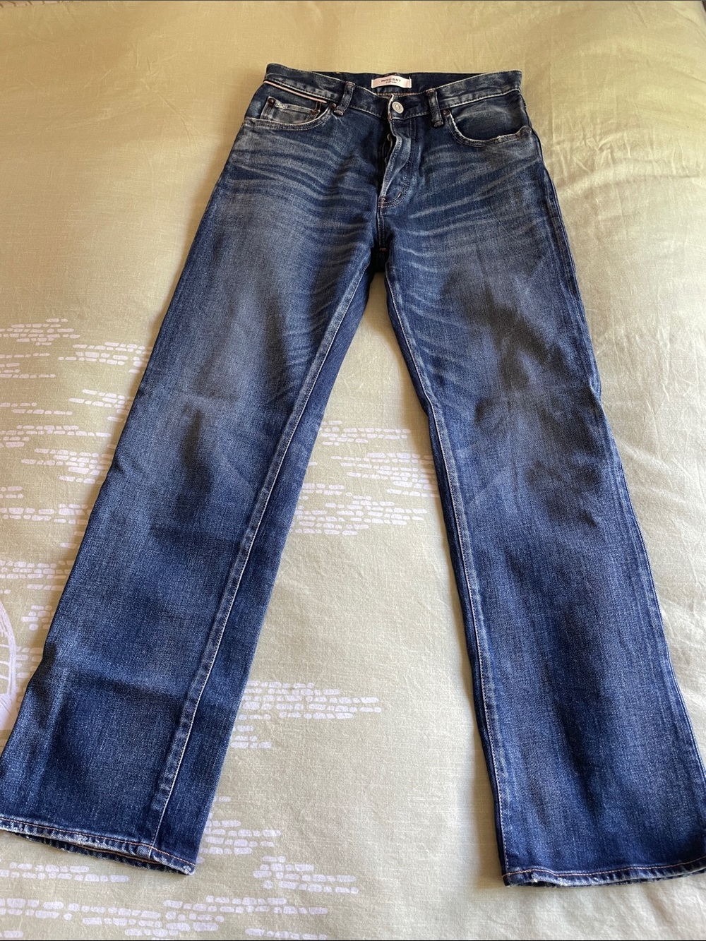 Moussy Farwell Dark Blue Straight-Leg Jeans - size 26